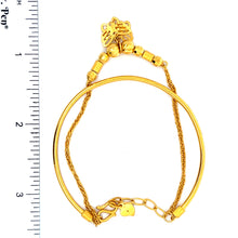 Load image into Gallery viewer, 24K Solid Yellow Gold Butterfly Two-in-One Bangle Bracelet 11.4 Grams
