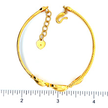 Load image into Gallery viewer, 24K Solid Yellow Gold Fish Bangle 20.5 Grams
