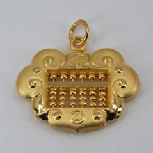 將圖片載入圖庫檢視器 24K Solid Yellow Gold Moveable Beads Abacus Pendant Charm 8.3 Grams