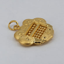 將圖片載入圖庫檢視器 24K Solid Yellow Gold Moveable Beads Abacus Pendant Charm 8.3 Grams