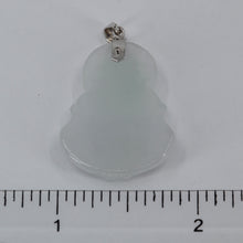 Load image into Gallery viewer, 14K Solid White Gold Buddha Jade Pendant 4.9 Grams
