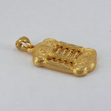 將圖片載入圖庫檢視器 24K Solid Yellow Gold Moveable Beads Abacus Pendant Charm 6.3 Grams