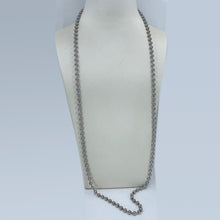 Load image into Gallery viewer, 14K Solid White Gold Beaded Link Chain 33.5&quot; 54.3 Grams
