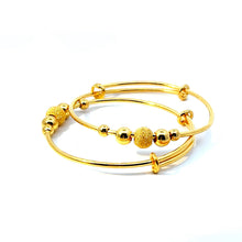 Load image into Gallery viewer, One Pair of 24K Solid Yellow Gold Baby bangles 9.6 Grams
