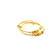 Load image into Gallery viewer, One Pair of 24K Solid Yellow Gold Baby bangles 8.8 Grams
