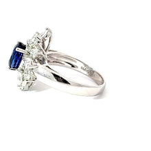 Load image into Gallery viewer, 18K White Gold Women Diamond Sapphire Ring S2.25CT D1.22CT
