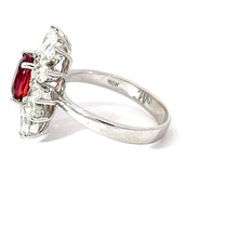 Load image into Gallery viewer, 18K White Gold Diamond Women Ruby Ring D1.55CT
