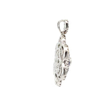 將圖片載入圖庫檢視器 18K White Gold Diamond Sapphire Pendant S2.38CT D1.43CT