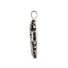 將圖片載入圖庫檢視器 18K White Gold Diamond Sapphire Cross Pendant S1.05CT D0.80CT