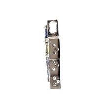 將圖片載入圖庫檢視器 14K White Gold Diamond Sapphire Cross Pendant S0.60CT D0.50CT