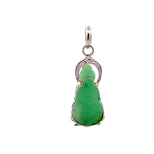 Load image into Gallery viewer, 18K Solid White Gold Jade Guan Yin 觀音 Pendant 4.5 Grams
