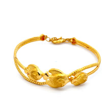 Load image into Gallery viewer, 24K Solid Yellow Gold Fish Bangle 20.5 Grams
