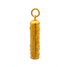 將圖片載入圖庫檢視器 24K Solid Yellow Gold Zodiac 3D Tiger Hollow Column Pendant 15.8 Grams