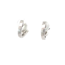 Load image into Gallery viewer, 14K Solid White Gold Diamond Hoop Earrings D0.50 CT
