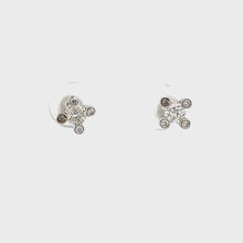 Load and play video in Gallery viewer, 18K Solid White Gold Diamond Stud Earrings D0.45 CT

