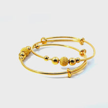 Load and play video in Gallery viewer, One Pair of 24K Solid Yellow Gold Baby bangles 9.6 Grams
