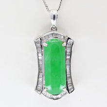 Load image into Gallery viewer, 18K White Gold Diamond Jade Pendant D0.45CT
