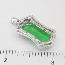 Load image into Gallery viewer, 18K White Gold Diamond Jade Pendant D0.45CT
