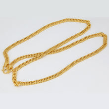 Load image into Gallery viewer, 24K Solid Yellow Gold Flat Double Cuban Link Chain 29.4 Grams 24&quot; 9999
