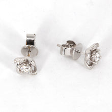 Load image into Gallery viewer, 18K Solid White Gold Diamond Stud Earrings 0.30 CT

