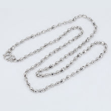 Load image into Gallery viewer, Platinum Bead Link Chain 15.6 Grams 20&quot;
