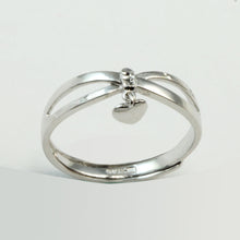 Load image into Gallery viewer, Platinum Women Hanging Heart Ring 2.9 Grams

