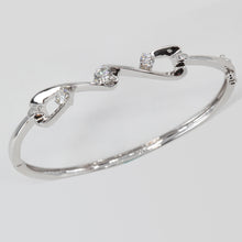 Load image into Gallery viewer, 18K Solid White Gold Diamond Bangle 0.65 CT
