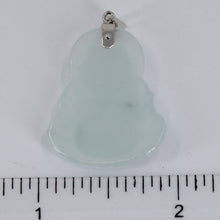 Load image into Gallery viewer, 14K Solid White Gold Buddha Jade Pendant 5 Grams
