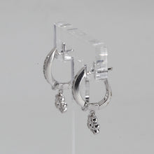 Load image into Gallery viewer, 14K Solid White Gold Diamond Dangling Earrings D0.33 CT
