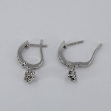 Load image into Gallery viewer, 14K Solid White Gold Diamond Dangling Earrings D0.33 CT
