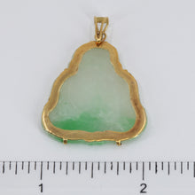 Load image into Gallery viewer, 14K Solid Yellow Gold Buddha Jade Pendant 5 Grams
