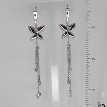 Load image into Gallery viewer, 14K White Gold Diamond Star Hanging Earrings D0.78 CT
