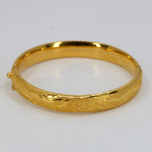 將圖片載入圖庫檢視器 24K Solid Yellow Gold Double Happiness Phoenix Dragon Bangle 20.9 Grams 9999
