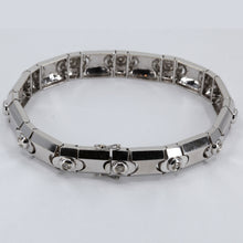 Load image into Gallery viewer, 18K Solid White Gold Diamond Men Bracelet D0.98CT
