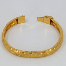 將圖片載入圖庫檢視器 24K Solid Yellow Gold Double Happiness Phoenix Dragon Bangle 17 Grams 9999