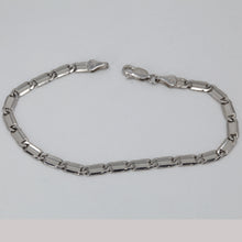 Load image into Gallery viewer, 14K Solid White Gold Flat Link Bracelet 8 1/4&quot; 10.1 Grams
