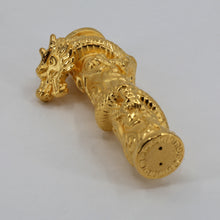 將圖片載入圖庫檢視器 24K Solid Yellow Gold Zodiac 3D Dragon Hollow Column Pendant 12.1 Grams