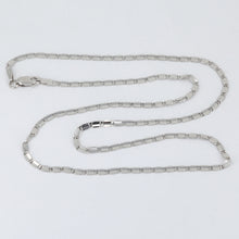 Load image into Gallery viewer, 14K Solid White Gold Flat Link Chain 16&quot; 3.9 Grams
