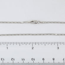 Load image into Gallery viewer, 14K Solid White Gold Flat Link Chain 16&quot; 3.9 Grams
