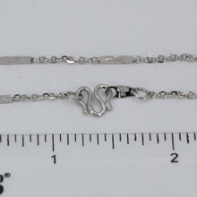 Load image into Gallery viewer, Platinum Dainty Bar Link Chain 5.3 Grams 16&quot;
