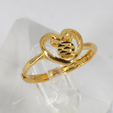 Load image into Gallery viewer, 24K Solid Yellow Gold Women Heart Ring Band 3.2 Grams
