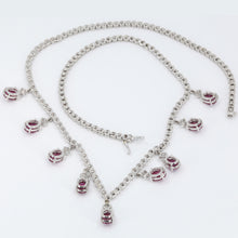 Load image into Gallery viewer, 18K White Gold Diamond Ruby Necklace R7.63CT
