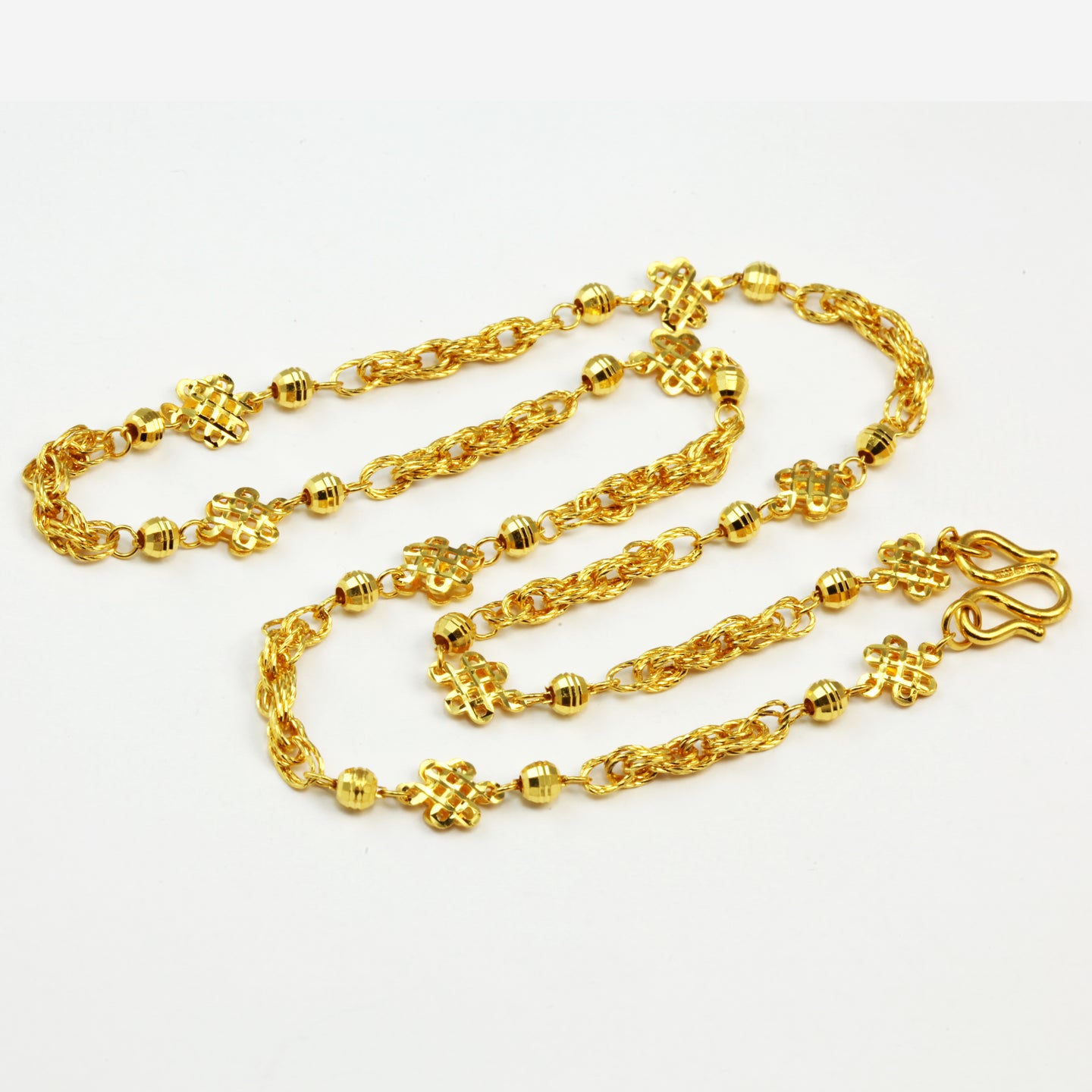 24K Solid Yellow Gold Design Chain 17.8 Grams