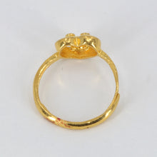 Load image into Gallery viewer, 24K Solid Yellow Gold Women Heart Ring Band 3.2 Grams
