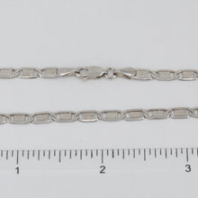Load image into Gallery viewer, 14K Solid White Gold Design Link Chain 20&quot; 6.4 Grams
