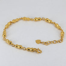 Load image into Gallery viewer, 24K Solid Yellow Gold Peanut Design Bracelet 7.4 Grams
