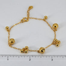 Load image into Gallery viewer, 24K Solid Yellow Gold Charm Ball Bracelet 10.1 Grams
