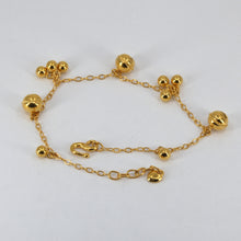 Load image into Gallery viewer, 24K Solid Yellow Gold Charm Ball Bracelet 10.1 Grams
