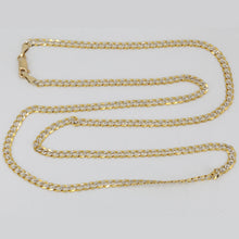 Load image into Gallery viewer, 14K Solid Yellow Gold Stone Cut Cuban Link Chain 24&quot; 9.4 Grams
