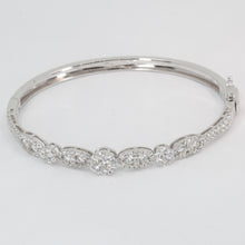 Load image into Gallery viewer, 18K Solid White Gold Diamond Bangle 2.38 CT

